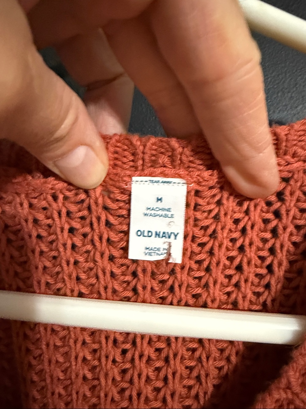 Old Navy Open Weave Retro Rust Sleeveless Sweater Size: M - Picture 5 of 5